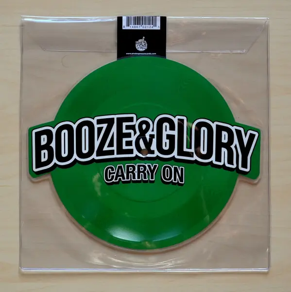 Booze & Glory - Carry On (7" picture shaped disc, green)